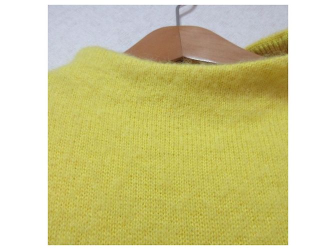 Autre Marque Mohair-Pullover UNITED TOKYO Slit River Gelb - Ansicht 3