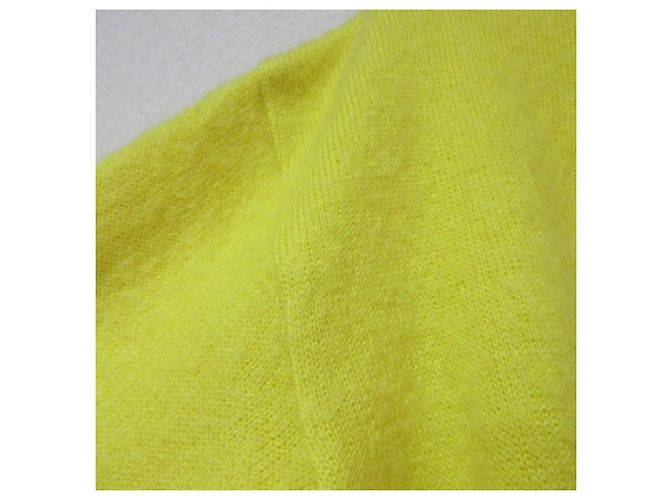 Autre Marque Mohair-Pullover UNITED TOKYO Slit River Gelb - Ansicht 4