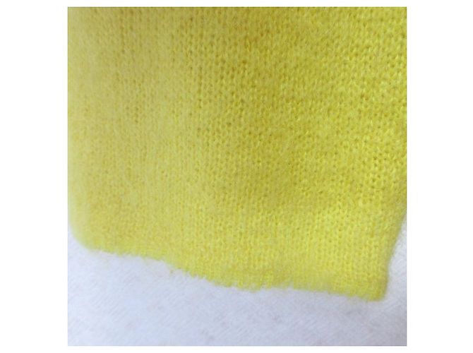 Autre Marque Mohair-Pullover UNITED TOKYO Slit River Gelb - Ansicht 5