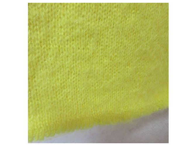 Autre Marque Mohair-Pullover UNITED TOKYO Slit River Gelb - Ansicht 6
