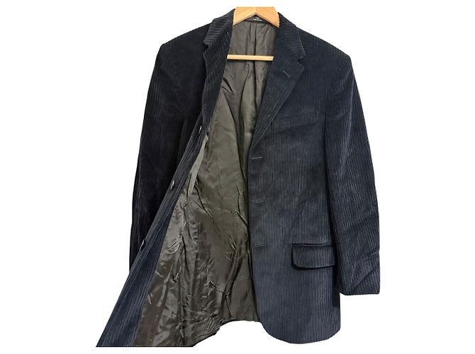 Chaqueta entallada de pana Valentino Negro - vista 3