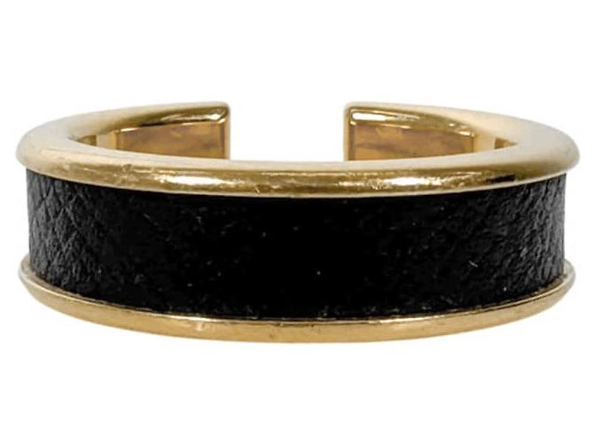 Ring Hermès Anello in pelle di vitello a doppio borchia Athena Noir Black D'oro - vista 5