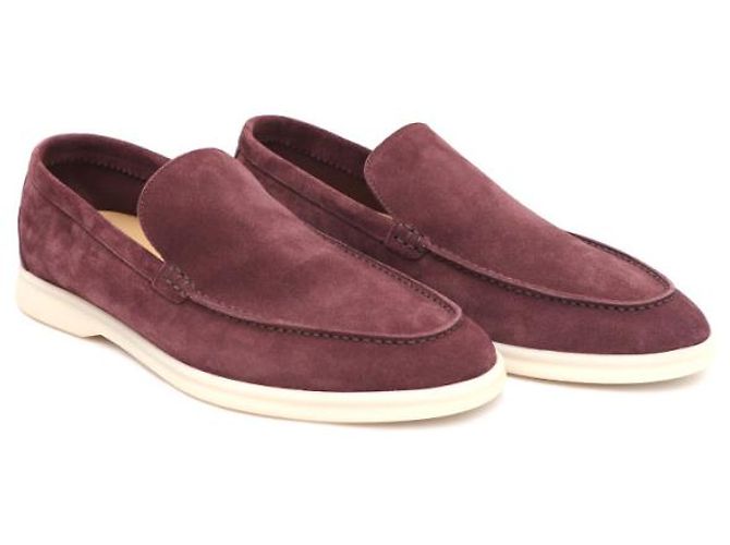 Loro Piana Mocassini Suede Summer Walk Rosso - vista 11