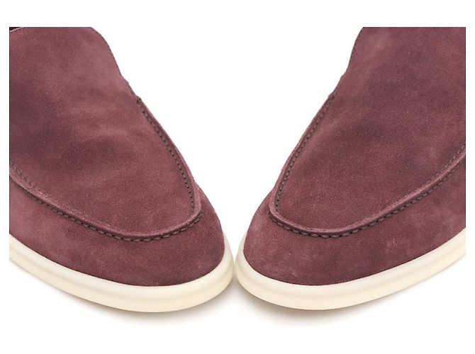 Loro Piana Mocassini Suede Summer Walk Rosso - vista 14