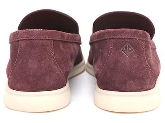 Loro Piana Mocassini Suede Summer Walk Rosso - vista 4