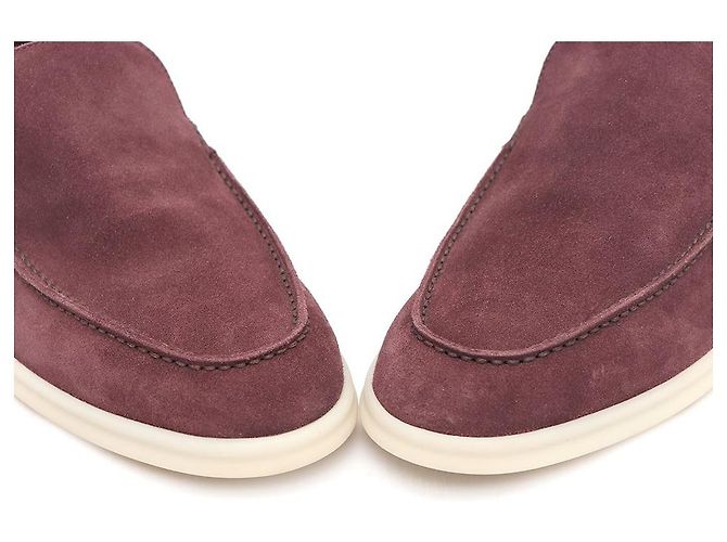 Loro Piana Mocassini Suede Summer Walk Rosso - vista 6