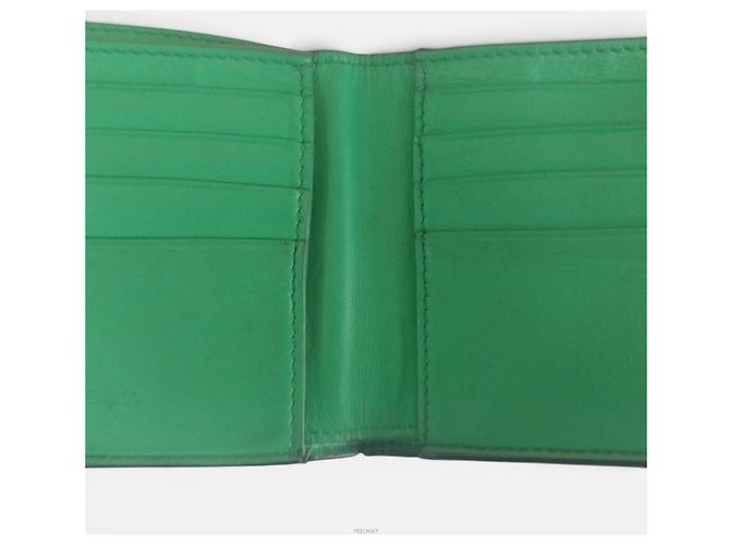 Bottega Veneta Portafoglio bi-fold da uomo con design Intrecciato Verde - vista 4