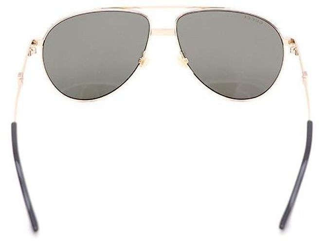 Gucci Occhiali da sole aviator in metallo dorato D'oro - vista 4