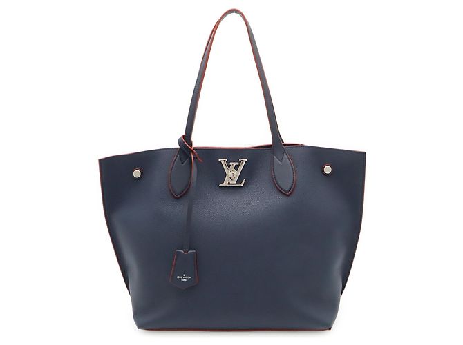 Borsa Tote Louis Vuitton Lockme Go Rosso Blu navy - vista 2