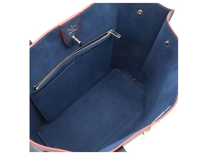 Borsa Tote Louis Vuitton Lockme Go Rosso Blu navy - vista 6