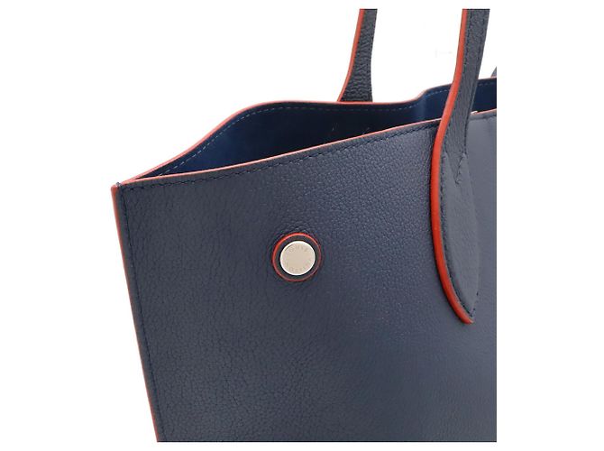 Borsa Tote Louis Vuitton Lockme Go Rosso Blu navy - vista 7