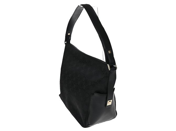 Salvatore Ferragamo Gancini Zip Canvas Nero - vista 4