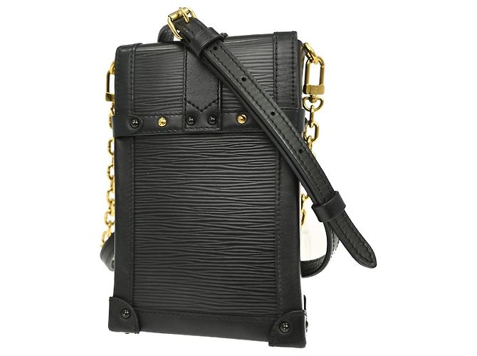 Pochette Trunk Vertical Louis Vuitton in pelle Epi Nero - vista 2