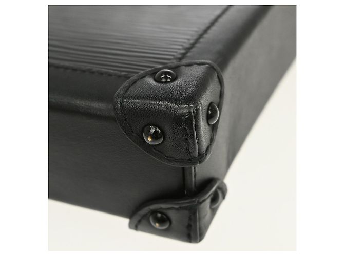 Pochette Trunk Vertical Louis Vuitton in pelle Epi Nero - vista 7