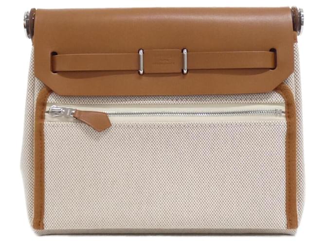 Hermès Borsa a tracolla Hermes Herbag Zip 20cm Rosso Beige - vista 2