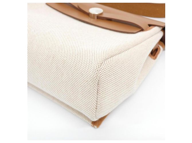Hermès Borsa a tracolla Hermes Herbag Zip 20cm Rosso Beige - vista 3