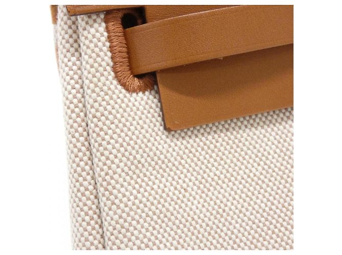 Hermès Borsa a tracolla Hermes Herbag Zip 20cm Rosso Beige - vista 4
