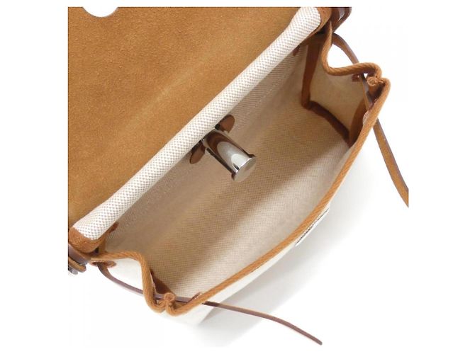 Hermès Borsa a tracolla Hermes Herbag Zip 20cm Rosso Beige - vista 6