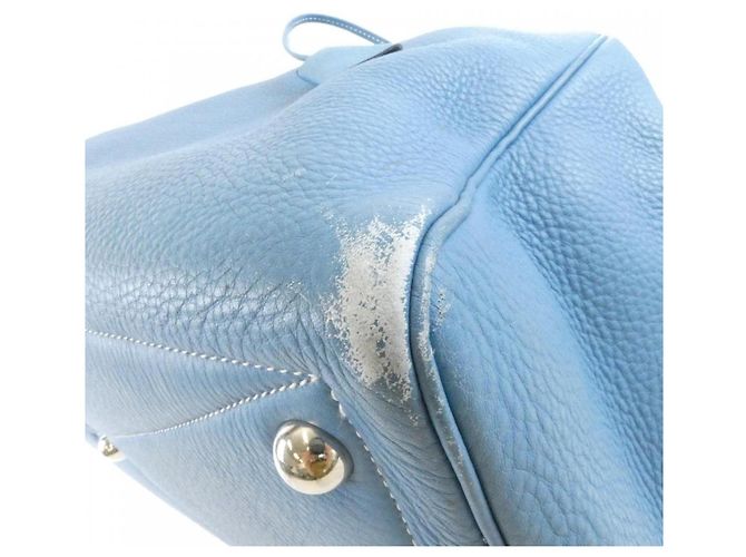 Hermès Borsa Tote Hermes Victoria II Boston Blu - vista 2