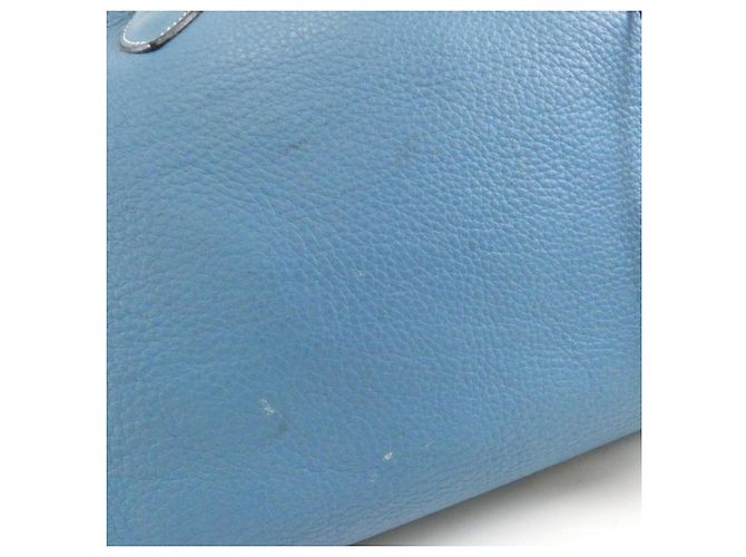 Hermès Borsa Tote Hermes Victoria II Boston Blu - vista 5