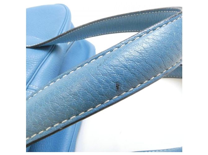 Hermès Borsa Tote Hermes Victoria II Boston Blu - vista 6