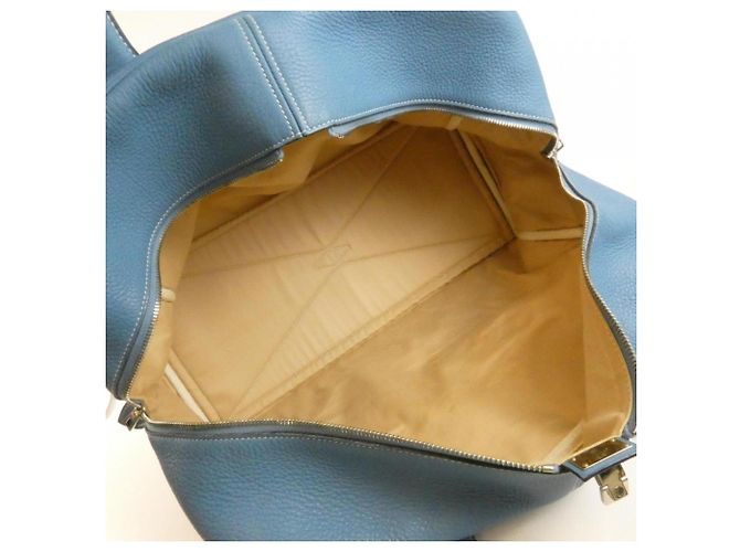 Hermès Borsa Tote Hermes Victoria II Boston Blu - vista 8