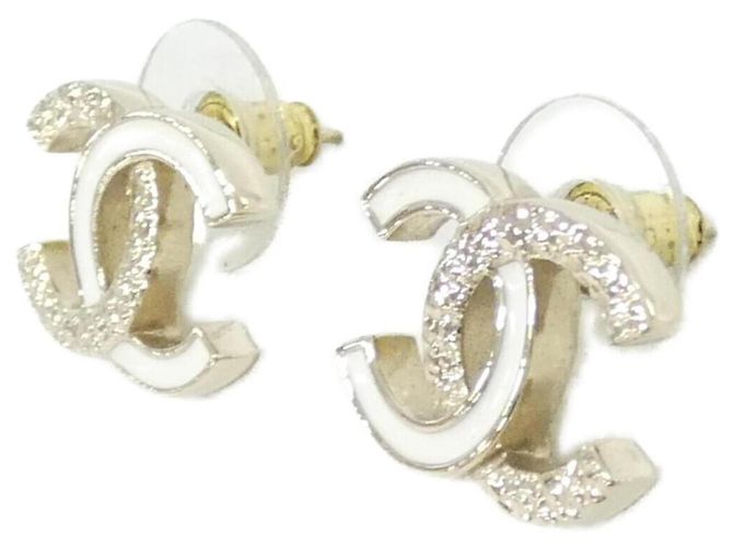 Chanel ABG904 Ohrstecker in Gold und Weiß Golden - Ansicht 2
