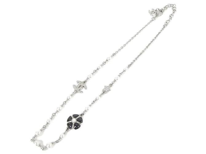 Collana Chanel ABG887 Nero Argento Bianco - vista 2