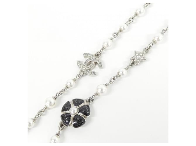Collana Chanel ABG887 Nero Argento Bianco - vista 3
