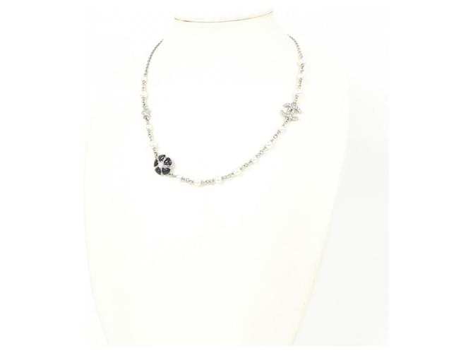 Collana Chanel ABG887 Nero Argento Bianco - vista 6