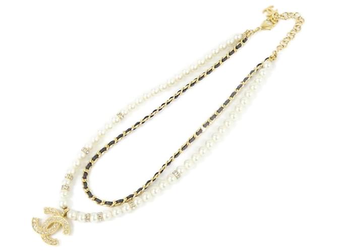 Collana Chanel ABE729 Nero Bianco D'oro - vista 2