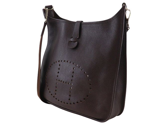 Hermès Borsa Hermes Evelyne Gen I Clemence GM Marrone - vista 2