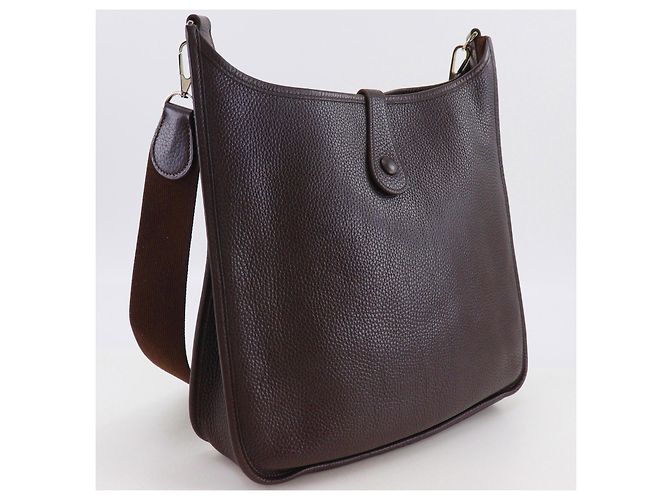 Hermès Borsa Hermes Evelyne Gen I Clemence GM Marrone - vista 3