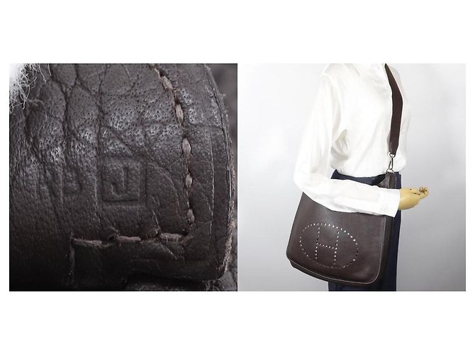 Hermès Borsa Hermes Evelyne Gen I Clemence GM Marrone - vista 6