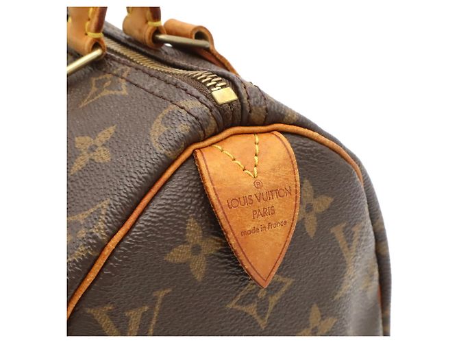 Borsa Louis Vuitton Monogram Speedy 25 Marrone Monogramma - vista 10