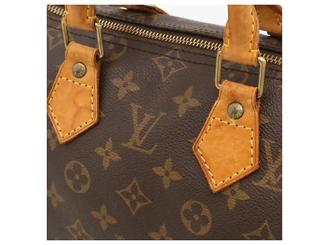 Borsa Louis Vuitton Monogram Speedy 25 Marrone Monogramma - vista 9