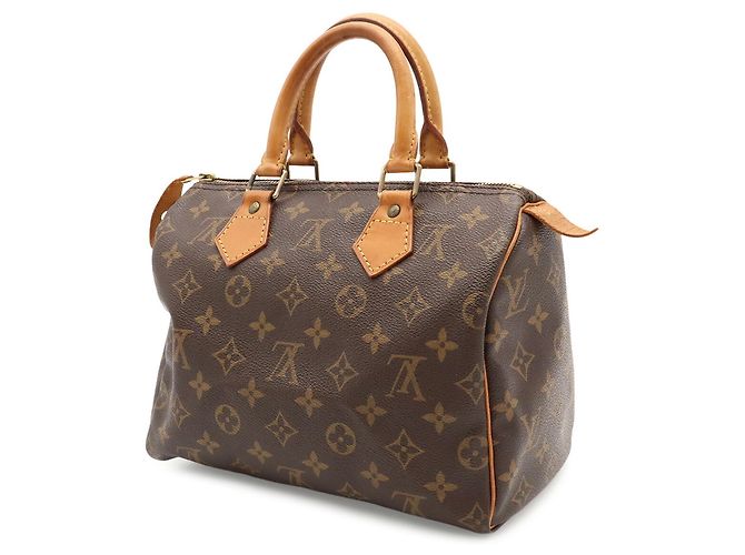 Borsa Louis Vuitton Monogram Speedy 25 Marrone Monogramma - vista 3