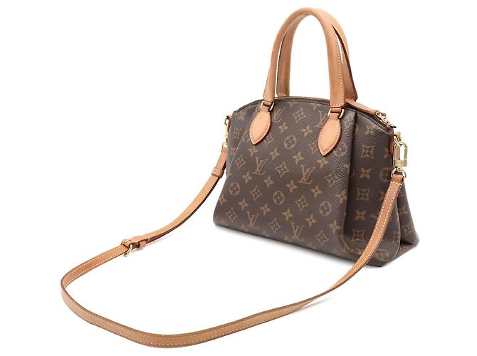 Borsa Louis Vuitton Monogram Rivoli PM Marrone Monogramma - vista 3