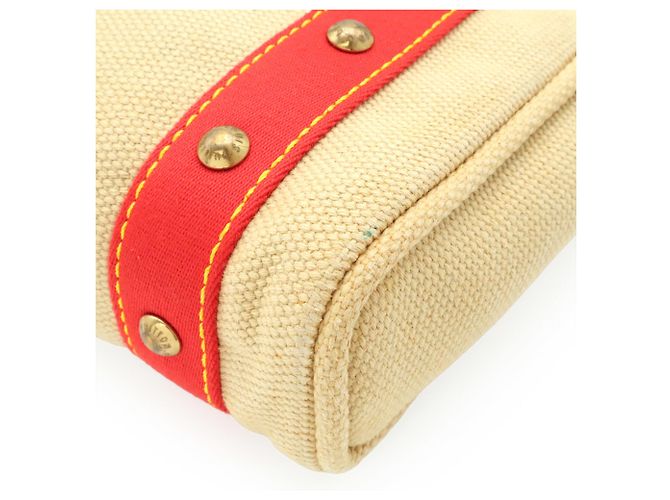 Borsa Louis Vuitton Antigua Cabas PM Rosso Beige - vista 4