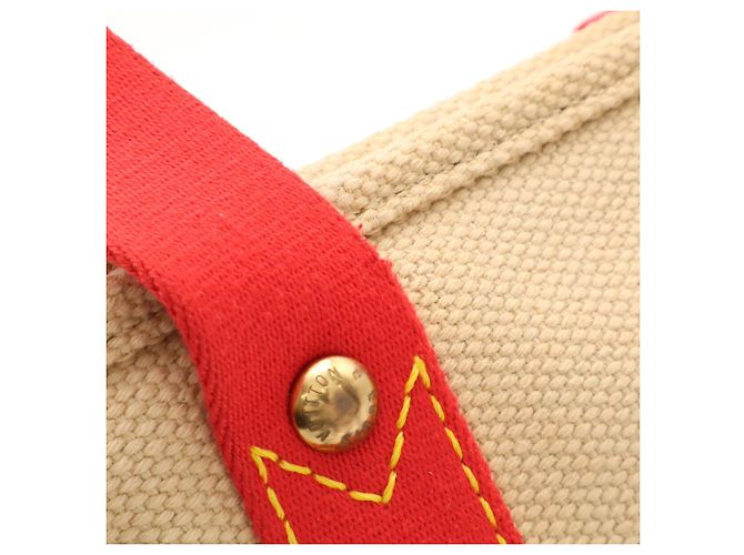 Borsa Louis Vuitton Antigua Cabas PM Rosso Beige - vista 5