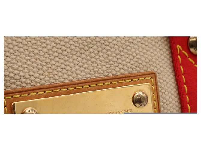 Borsa Louis Vuitton Antigua Cabas PM Rosso Beige - vista 6
