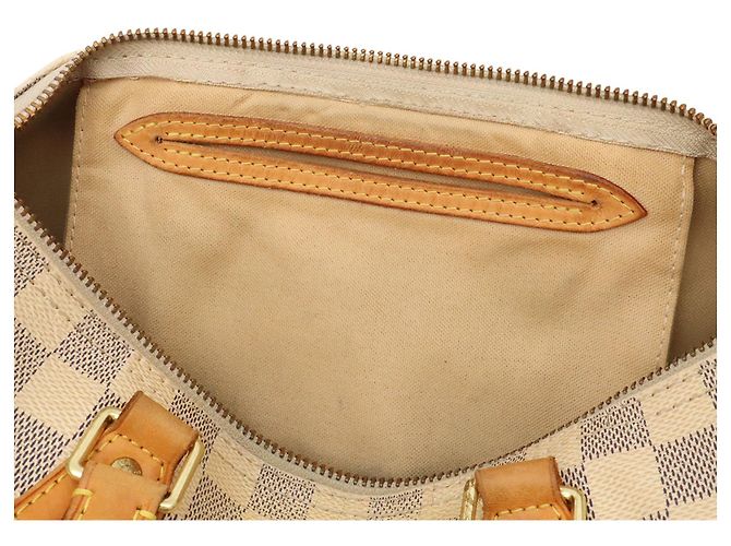 Borsa Louis Vuitton Damier Azur Speedy Bandoulière 30 Bianco Crudo - vista 10