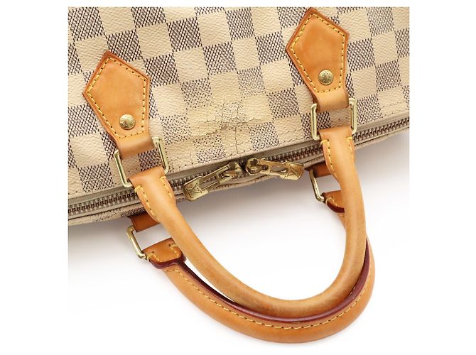 Borsa Louis Vuitton Damier Azur Speedy Bandoulière 30 Bianco Crudo - vista 5