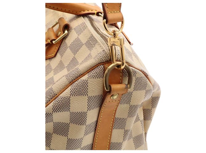 Borsa Louis Vuitton Damier Azur Speedy Bandoulière 30 Bianco Crudo - vista 8