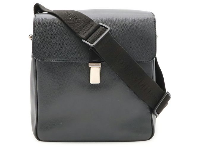 Borsa a tracolla Louis Vuitton Taiga Yaranga Nero Grigio - vista 2