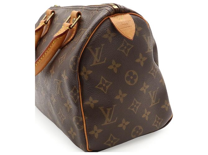 Sac à main Louis Vuitton Monogram Speedy 25 M41528 Marron Monogramme - vue 7