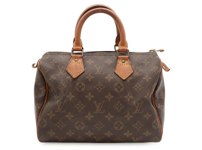 Borsa Louis Vuitton Monogram Speedy 25 M41528 Marrone Monogramma - vista 2