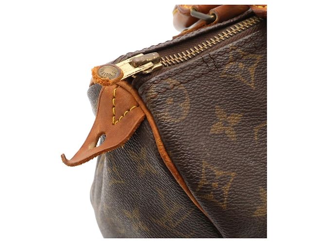 Borsa Louis Vuitton Monogram Speedy 25 M41528 Marrone Monogramma - vista 6