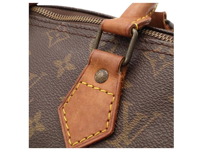 Borsa Louis Vuitton Monogram Speedy 25 M41528 Marrone Monogramma - vista 8