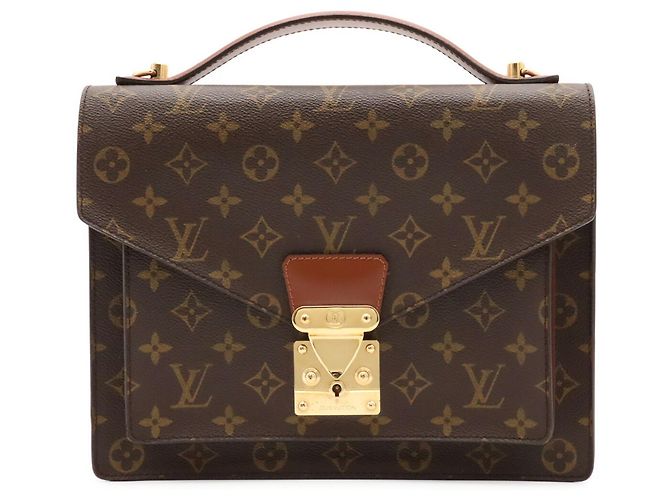 Borsa Louis Vuitton Monogram Monceau 28 Marrone Monogramma - vista 2